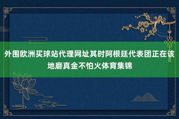 外围欧洲买球站代理网址其时阿根廷代表团正在该地磨真金不怕火体育集锦