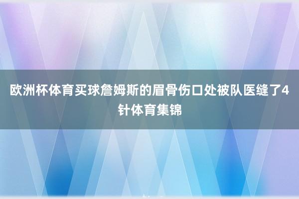 欧洲杯体育买球詹姆斯的眉骨伤口处被队医缝了4针体育集锦