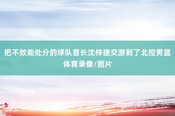 把不效能处分的球队首长沈梓捷交游到了北控男篮体育录像/图片